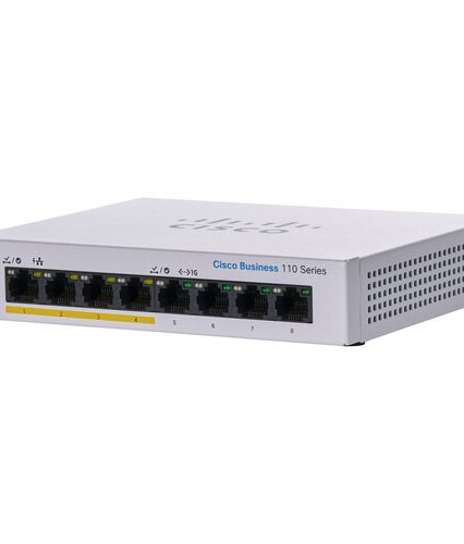 Cisco CBS110-8PP-D-EU Unmanaged 8-port GE, Partial PoE, Desktop, Ext PS