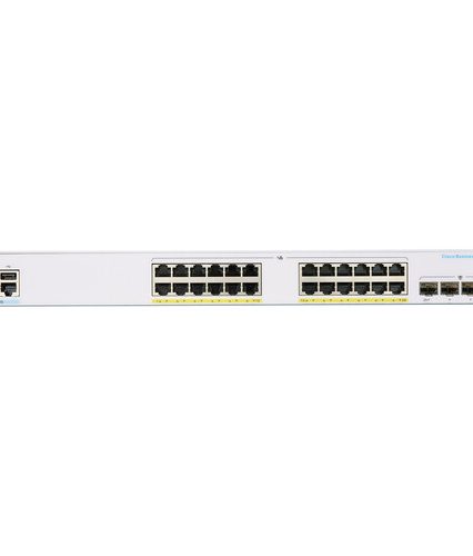 Cisco CBS350-24FP-4G-UK 24-Port Gigabit PoE+ Compliant Managed Switch with SFP (370W)