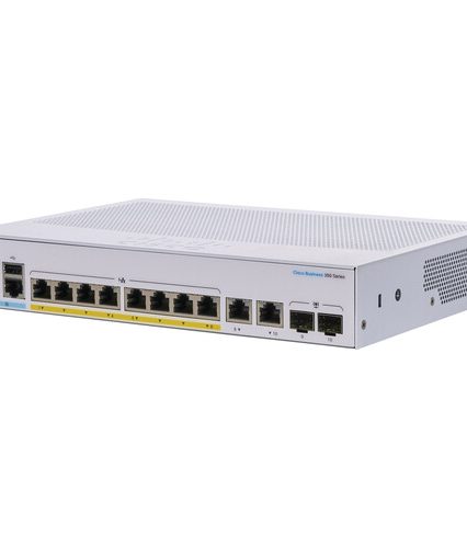 Cisco CBS350-8P-E-2G-UK 8-Port Gigabit PoE+ Compliant Managed Network Switch with SFP/RJ45 Combo (60W)