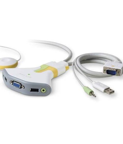 Flip 2-Port KVM Switch with Remote- USB; Audio -F1DG102U