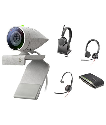 Poly studio p5 kits professional webcam and headset or speakerphone