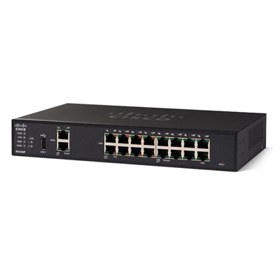 Cisco RV345P Dual WAN Gigabit VPN Router 16 GbE Ports (8 Ports with PoE)