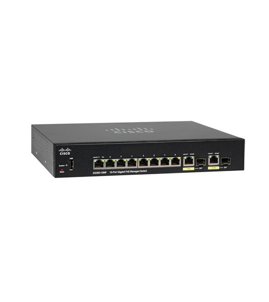 Cisco SG350-10MP 10-Port Gigabit PoE Managed Switch