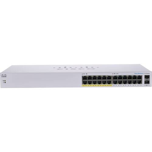 Cisco CBS110-24PP-EU 110 Series Unmanaged 24-Port Rack-Mountable Ethernet Switch