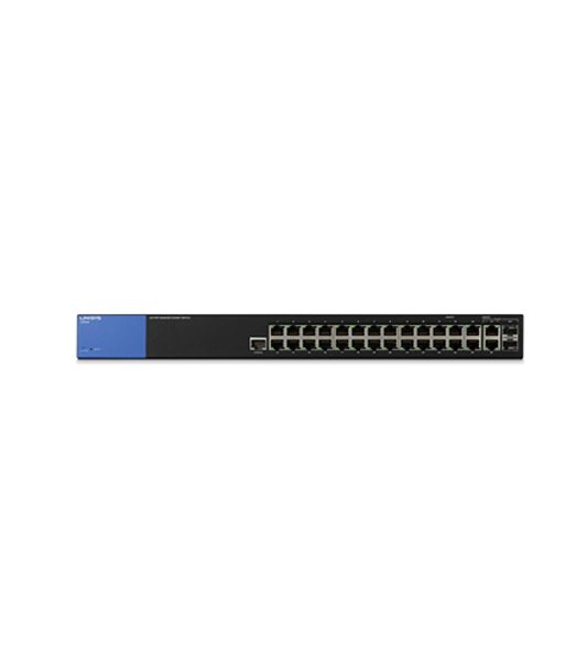 Linksys Business LGS528 24-Port Gigabit Managed Switch + 2x Gigabit Ethernet + 2x Gigabit SFP/RJ45 Combo Ports
