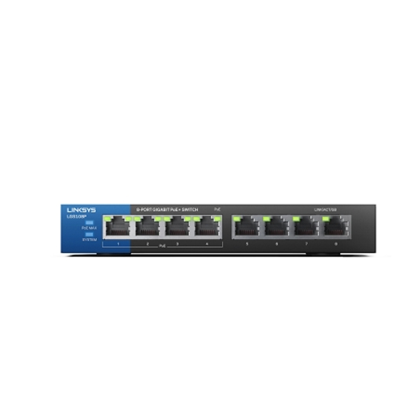 Linksys LGS108P 8-Port Business Desktop Gigabit PoE+ Switch
