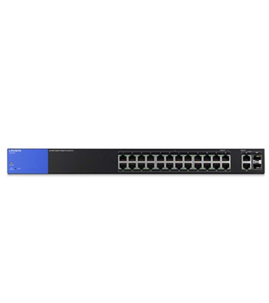 Linksys Business LGS326P 24-Port Gigabit PoE+ (192W) Smart Managed Switch + 2x Gigabit SFP/RJ45 Combo Ports