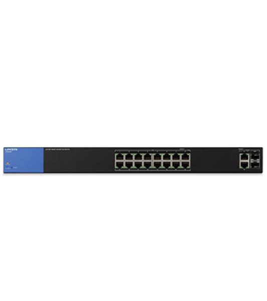 Linksys Business LGS318P 16-Port Gigabit PoE+ (125W) Smart Managed Switch + 2x Gigabit SFP/RJ45 Combo Ports